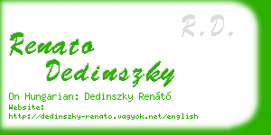 renato dedinszky business card